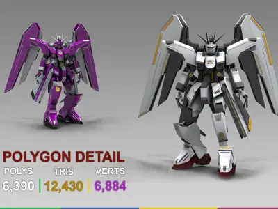 Super Node Robot Low-poly 3D model