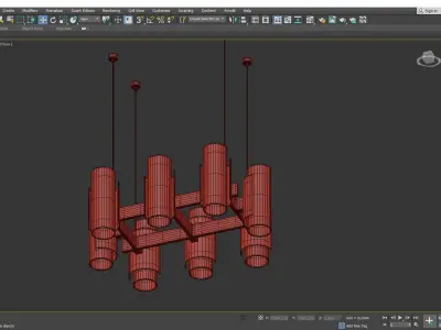 Jakobsson Elegant Chandelier Low-poly 3D model