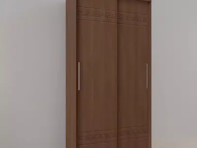 Wardrobe with shelves and drawers 3D model