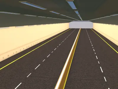 Road Tunnel 2 Low-poly 3D model