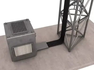 Cellular Tower Site 3D model