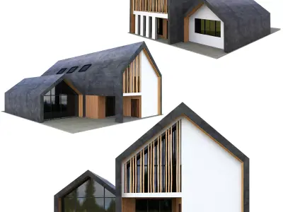 Barn House 01 3D model