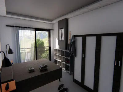 Concrete Apartment 3D model