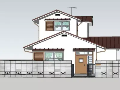 DOLAEMON Nobita House 3D-Scene 3D model 3D model