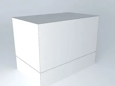Low box with light Free 3D model