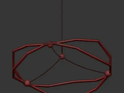 PARFUM modern pendant light - gold 3D model