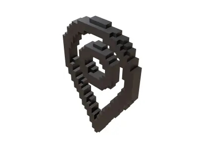 Voxel Map Tag v1 002 Low-poly 3D model