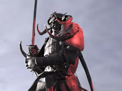 Arch Horned Demon samurai 3D model
