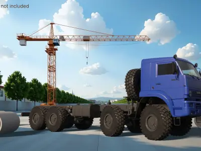  Kamaz 6560 Truck Blue Rigged 
