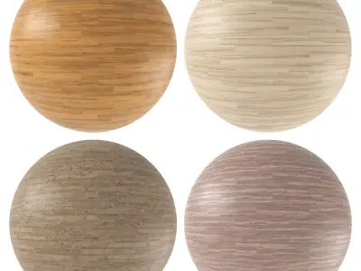 Parquet - Laminate - Wooden floor 4 in 1 3D model 30