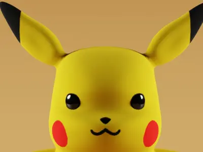 Pikachu toy Low-poly 3D model