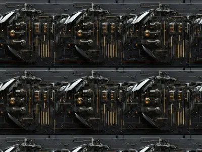 20 Seamless Sci-fi Patterns - Flat Circuit Texture Texture