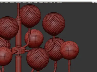 Multiforme B and L CHANDELIER Low-poly 3D model