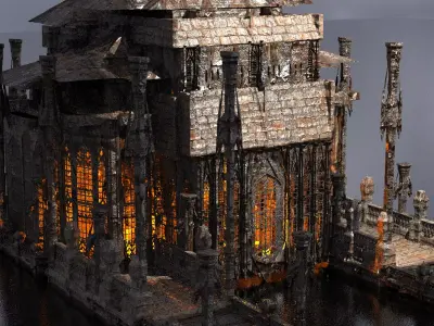 Mining colony Palace Kit bash 2 3D model