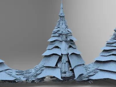Amon Ra Sci fi Pyramid 3 versions  3D model