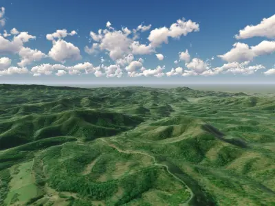 Mountain Valley East of Gatlinburg Tennessee 3D model