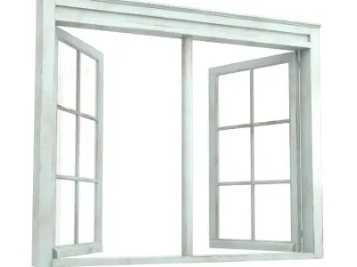 Old Wood Window 3D model