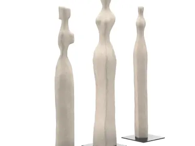 Eloise Short Floor Sculpture Collection 3D model