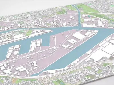 The Port of Ghent Belgium 3D model