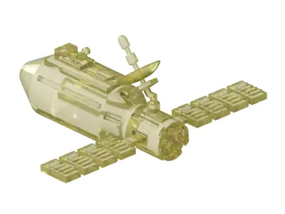 Transparent Space Satellite Toy 3D model