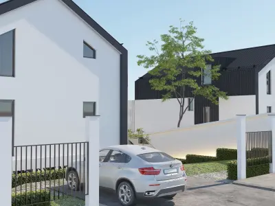 Cottage on the mountain Low-poly 3D model