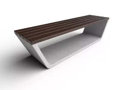 Bench  M03 Low-poly 3D model