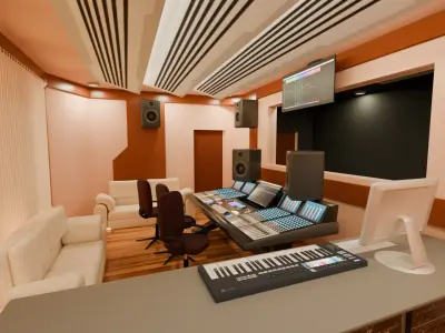 Recording Studio - Low Poly - Game Ready - PBR