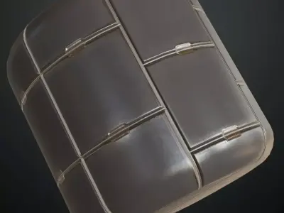 Industrial Warning Striped Metal Panel PBR SEAMLESS Texture