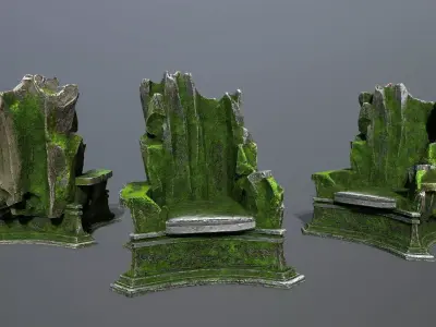 Throne  Low-poly 3D model
