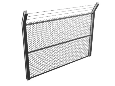 Metal Fence Free low-poly 3D model