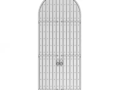 Dungeon Wooden Door 3D model