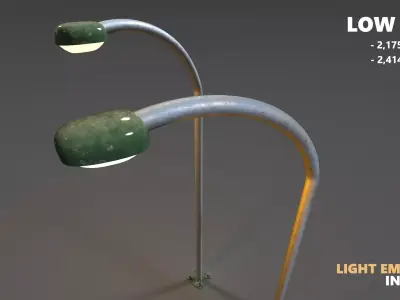 Street Light Pole Low-poly 3D model