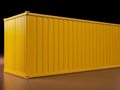 Shipping cargo containers Low-poly 3D model