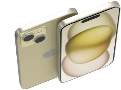 Apple iPhone 15 Plus Yellow 3D model