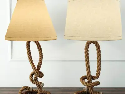 Nautical Rope Table Lamps 3 3D model