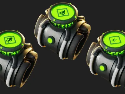 The Omnitrix wristwatch with light 3D model