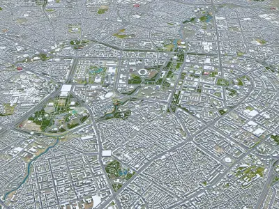 Tashkent Uzbekistan 40km Low-poly 3D model