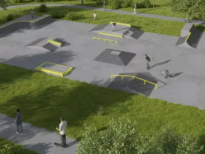 Street Obstacles Pack Vol 1  Skate Ramps  STL OBJ FBX 3DS 3D model