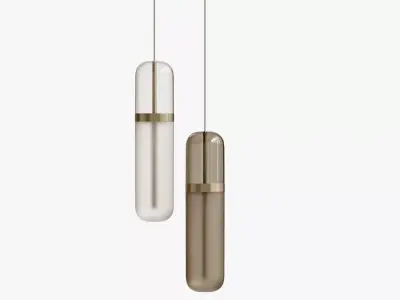 Pill Opal Smoked Cluster Pendant 3D model