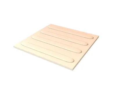 Blind Indicator Tactile Paving Tiles v2 004 Low-poly 3D model