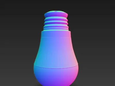 Corrugated LED Bulb 3D model