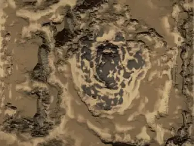 Realistic Sand and Greenery Terrain 3D Model 3D model