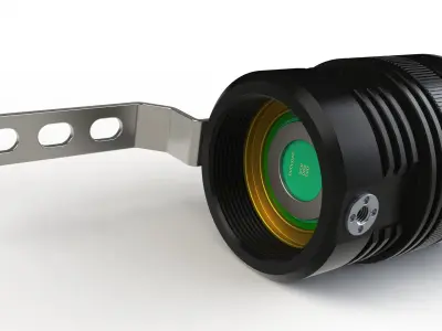 Flashlight camera lens 3D model