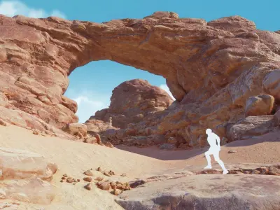 Desert Rocks and Cliffs UNITY Low-poly 3D model