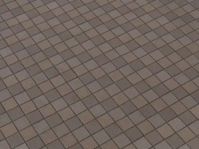 Matte Mosaic Floor Tiles PBR Texture Texture