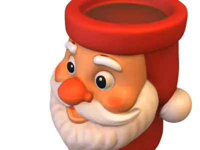 Santa noel pack festive Low-poly 3D model