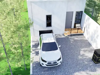 Culture Camp House Modern Tropical SketchUp Model  3D model