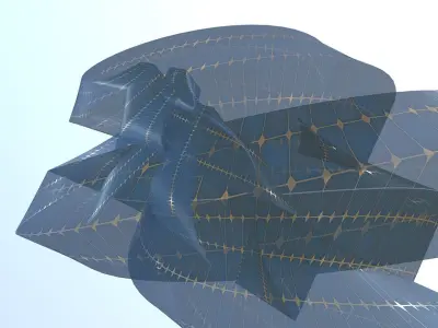 Futuristic Art Building 3D model