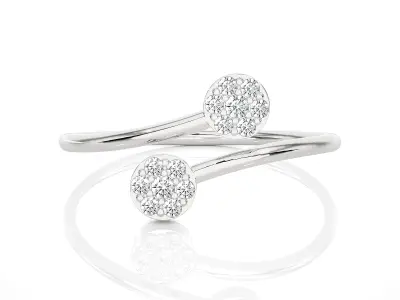 Light Minimalist Diamond Ring 3D print model 3