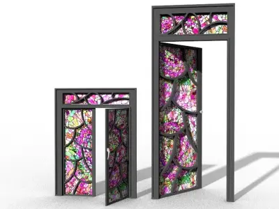 fantasy window and door set 3D model
